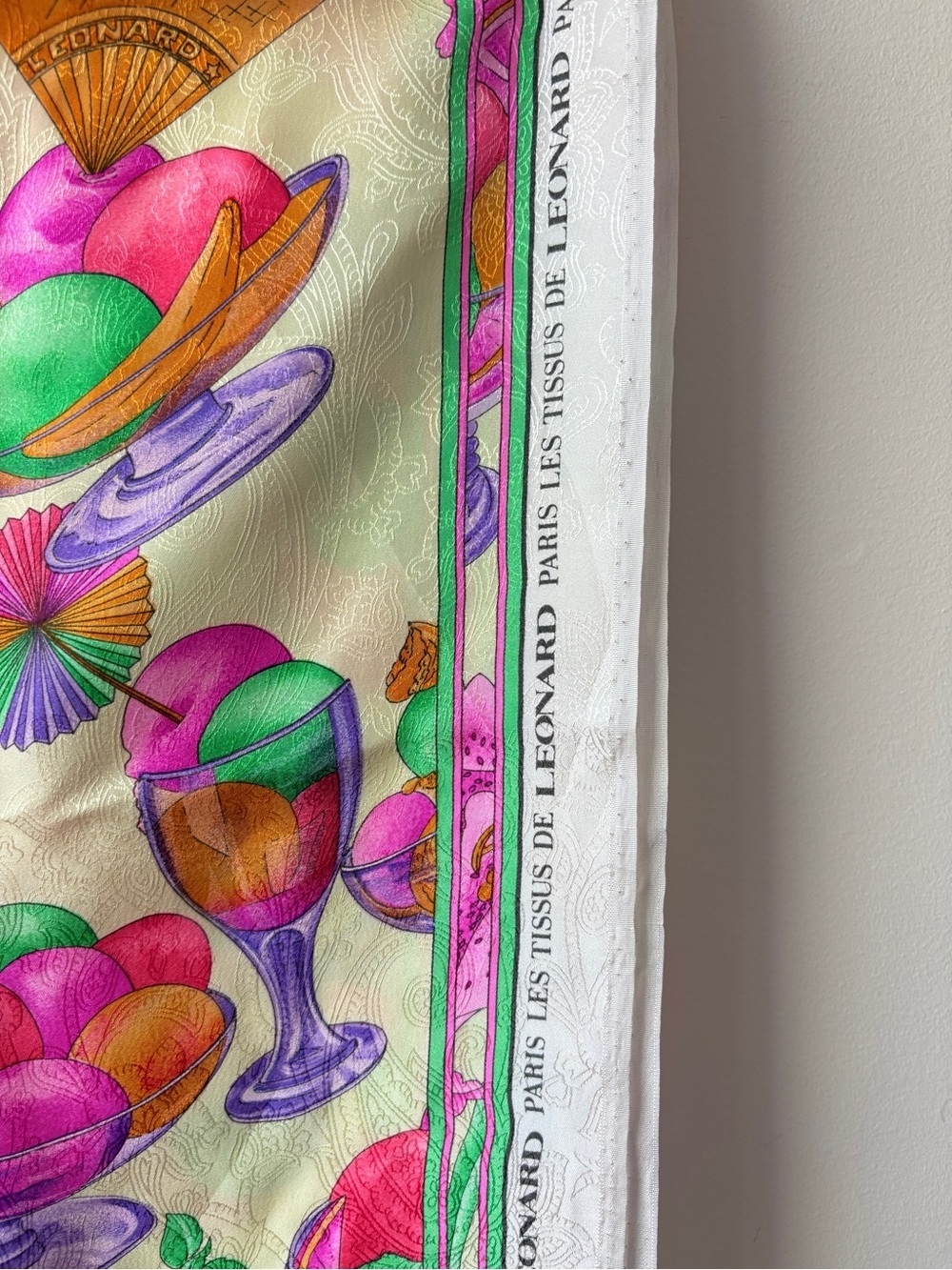 RARE Collectable Silk Leonard Paris Fabric (2 yards) - Picture 1 of 11
